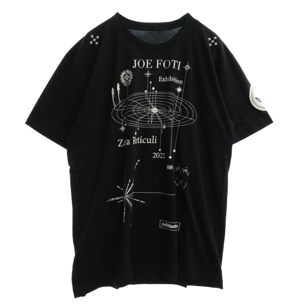 CHROME HEARTS クロムハーツ（原本無） Joe Foti Exhibition 2022 Zeta Reticuli フォティプリント クルーネック 半袖 Tシャツ ブラック系 XL【美品】【中古】 CHROME HEARTS クロムハーツ（原本無） Joe Foti Exhibition 2022 Zeta