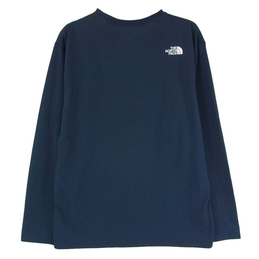 THE NORTH FACE ノースフェイス NT82287 L/S Activity Patch Logo Tee アクテビティ パッチ ロゴ 長袖 Tシャツ カットソー ネイビー系 L【中古】