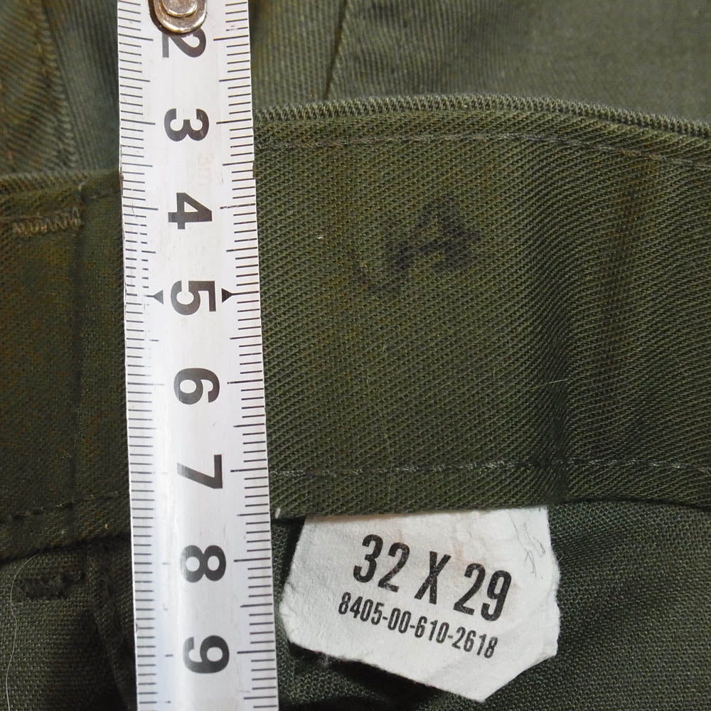 ヴィンテージ DLA100-87-C-0393 80s U.S.ARMY 米軍実物 トラウザー ユーティリティ パンツ ベイカーパンツ カーキ系 32【中古】