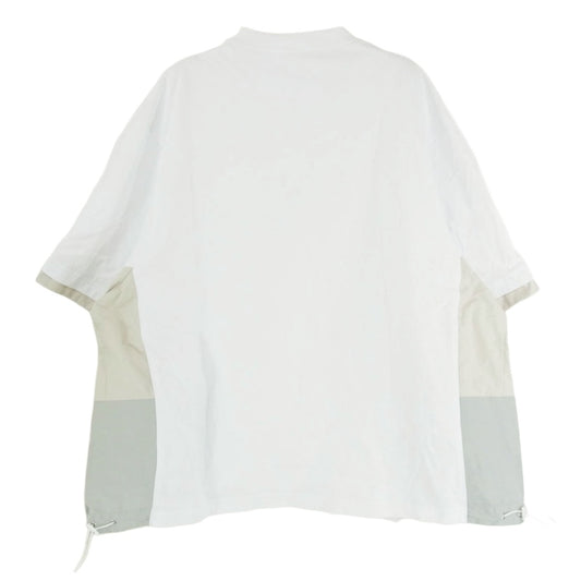 Sacai サカイ 22SS 22-02734M スポーツ ミックス ナイロン 切替 Tシャツ カットソー ホワイト系 3【中古】