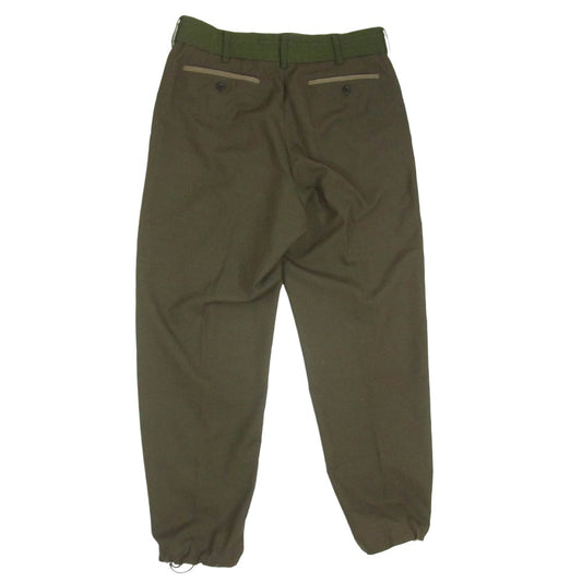 Sacai サカイ 22SS 22-02673M Suiting Pants スーチング ドローストリング トラウザー パンツ カーキ系 3【中古】