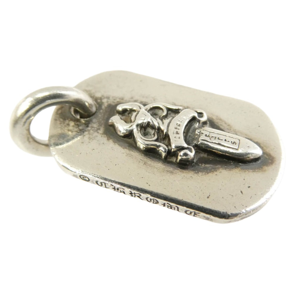 CHROME HEARTS クロムハーツ(原本無) RAISED DAGGER DOGTAG レイズド ダガー ドッグタグ ペンダントトップ シルバー系【中古】