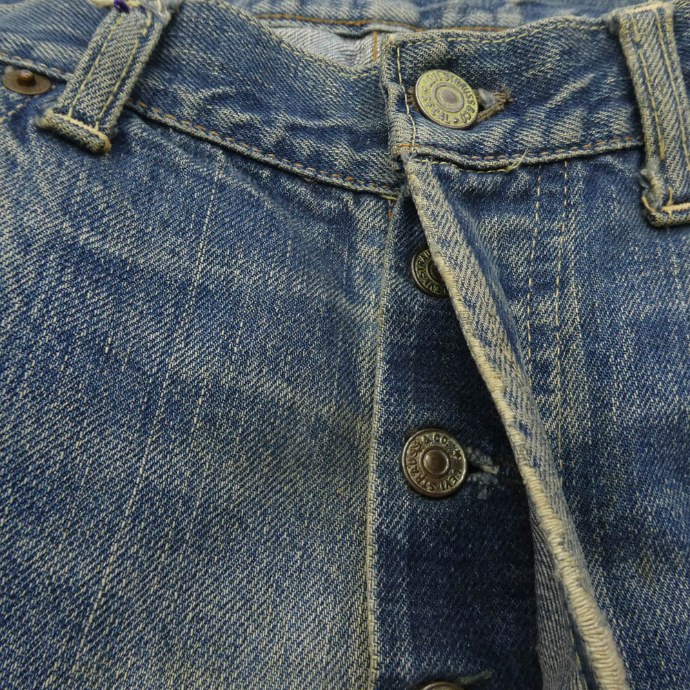 Levi's リーバイス Vintage ヴィンテージ 60s 501 BIG E 前期 Vステッチ ボタン裏E デニム パンツ ライトブルー系【中古】