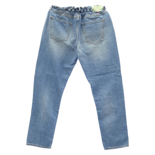 OFF-WHITE オフホワイト OMYA005F18166004 ベルテッド ウエストゴム デニムパンツ ジーンズ インディゴブルー系 33【中古】