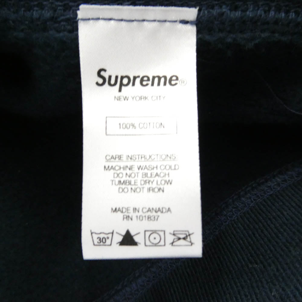 Supreme シュプリーム 19AW Bandana Box Logo Hooded Sweatshirt バンダナ ボックスロゴ フーデッド スウェットシャツ フーディー パーカー ネイビー系 L【美品】【中古】