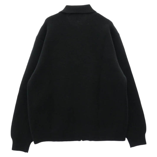 Supreme シュプリーム 24AW Woven Leather Zip Up Cardigan ウーブン レザー ジップアップ カーディガン ブラック系 S【美品】【中古】