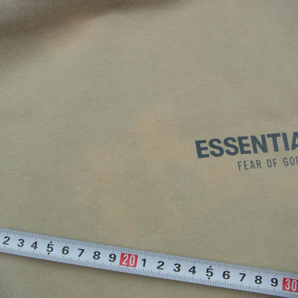 FEAR OF GOD フィアオブゴッド ESSENTIALS エッセンシャルズ フーディー パーカー ベージュ系 L【中古】