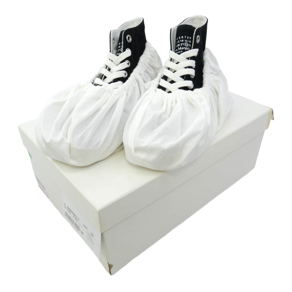 MAISON MARGIELA メゾンマルジェラ S58WS0111 Tabi High 足袋 タビ コーデュロイ ハイカット スニーカー ブラック系 39【中古】