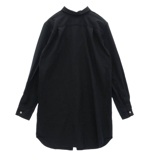 COMME des GARCONS HOMME PLUS コムデギャルソンオムプリュス PT-B041 AD2017 エステル 長袖 ロング シャツ ブラック系 XS【中古】