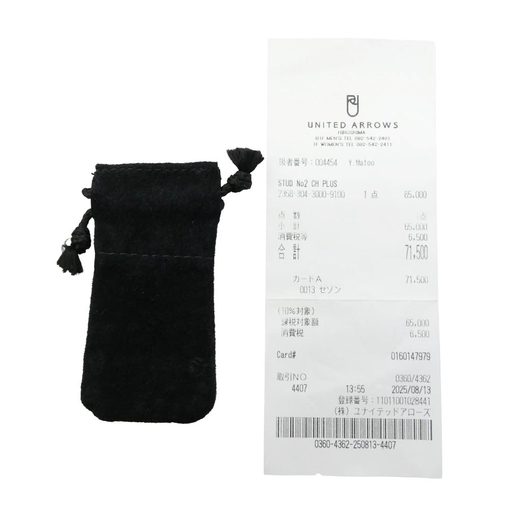 CHROME HEARTS クロムハーツ(原本無) No2 CH PLS CHプラス スタッド ピアス シルバー系【中古】