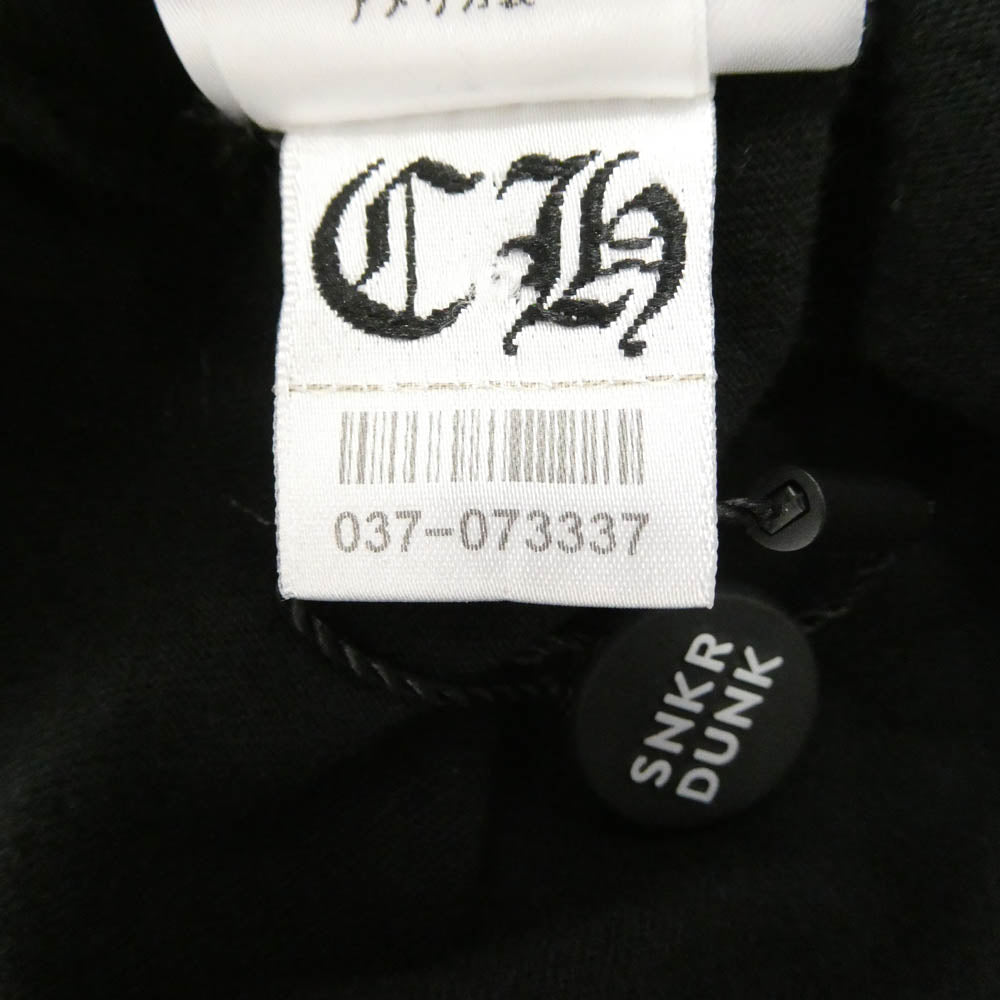 CHROME HEARTS クロムハーツ(原本無) 国内正規品 スクロール ラベル ポケット プリント 半袖 Tシャツ ブラック系 L【美品】【中古】