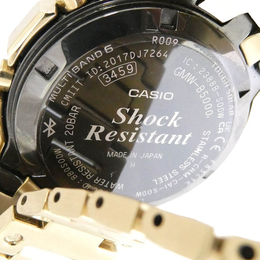 CASIO G-SHOCK カシオ ジーショック GMW-B5000GD-9JF フルメタル ステンレス ソーラー 腕時計 デジタルウォッチ ゴールド系 ブラック系【中古】