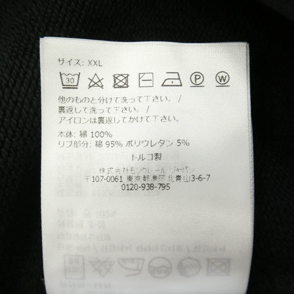 MONCLER モンクレール 24AW J20918G00016 スキーロゴ クルーネック 長袖スウェットトレーナー ブラック系 XXL【中古】