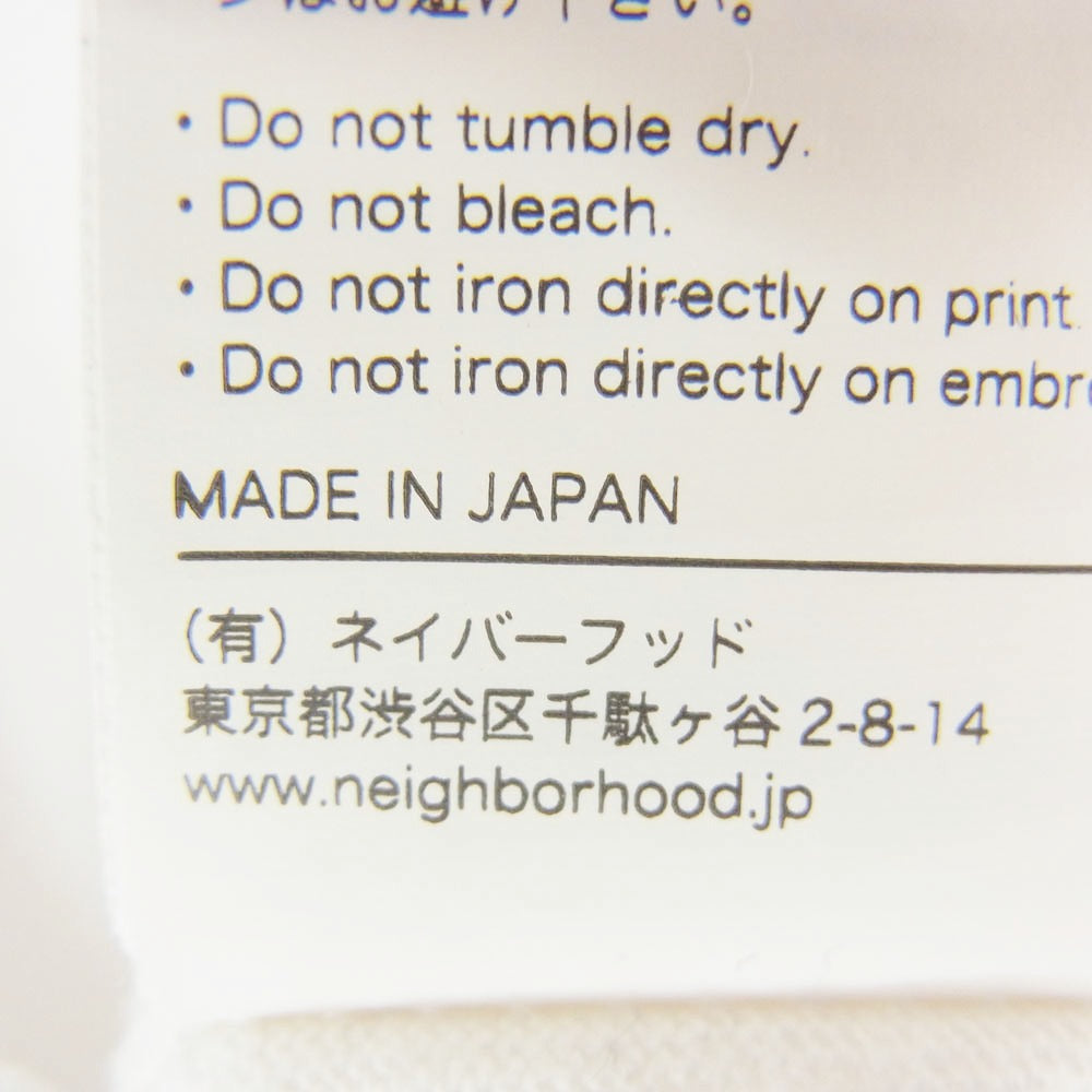 NEIGHBORHOOD ネイバーフッド 23SS 231PCNH-ST06S NH 231 SPOT.TEE SS-4 スポット バックプリント 半袖 Tシャツ ホワイト系 XL【中古】