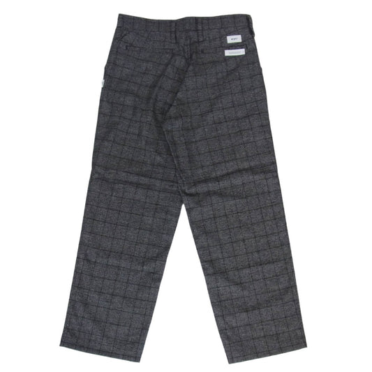 WTAPS ダブルタップス 23AW 232WVDT-PTM02 WRKT2001 TROUSERS PLRA TWILL TEXTILE ワーク トラウザーズ ポリエステル レーヨン ツイル テキスタイル パンツ ブラック系 1【新古品】【未使用】【中古】