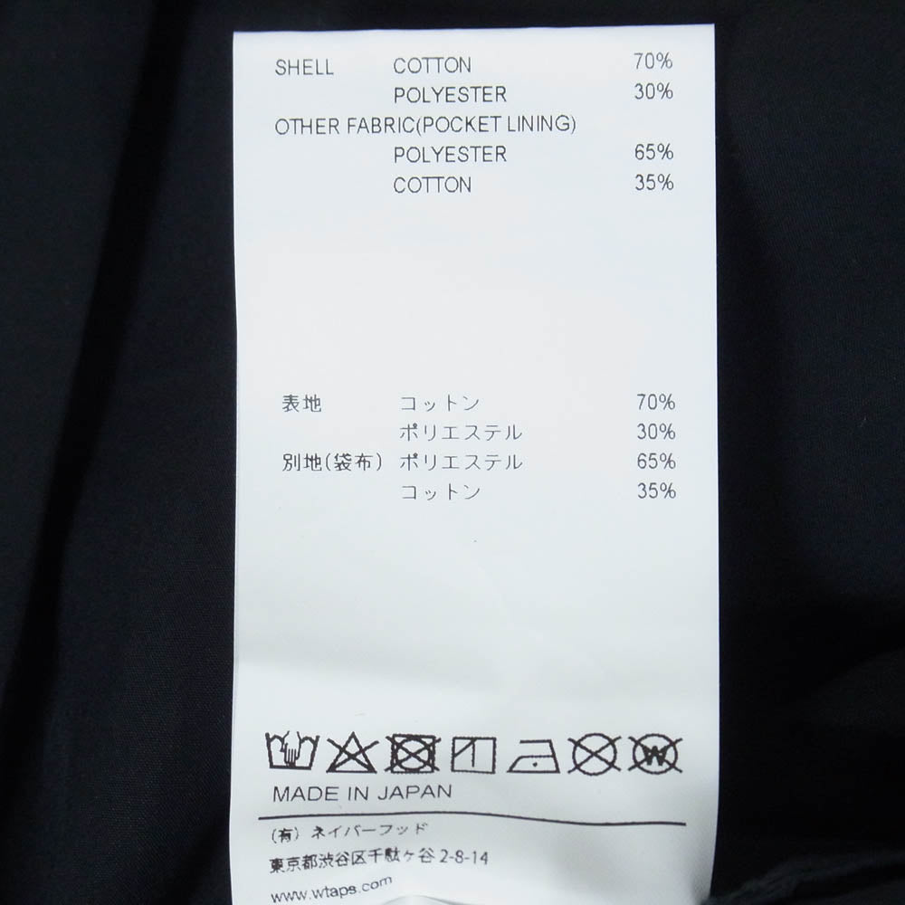 WTAPS ダブルタップス 24SS 241TQDT-PTM03 LEZ Hunts Trousers CTPL Weather Coolmax クールマックス トラウザー パンツ ブラック系 1【中古】