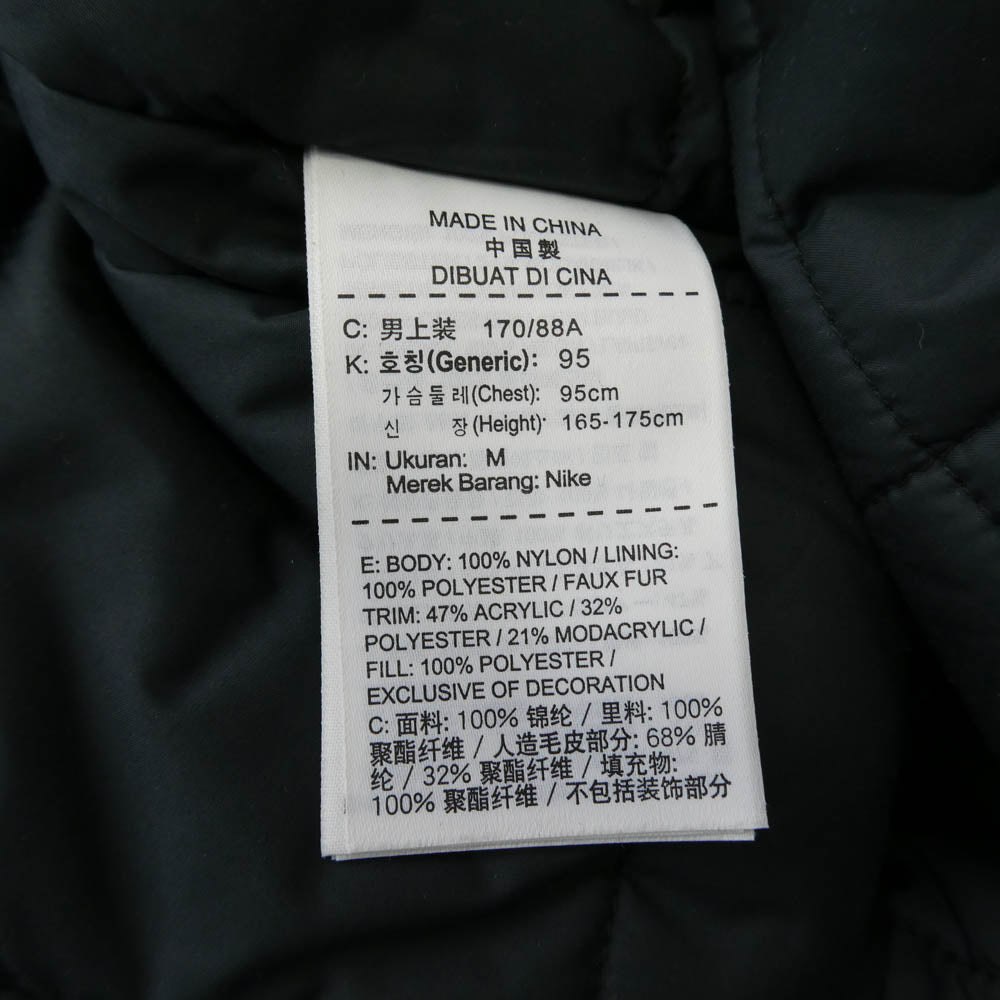 F.C.R.B. エフシーアールビー NIKE ナイキ 789531-010 × NIKE STORM FIT BIG SWOOSH BENCH COAT ナイキ ストームフィット ビッグスウッシュ ロゴ 中綿 ベンチ コート ブラック系 M【中古】