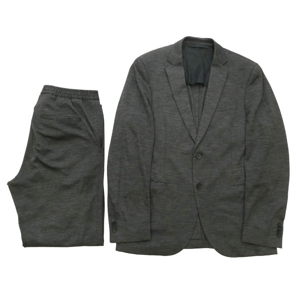 HUGO BOSS ヒューゴボス REDA社製 セットアップ スーツ Super120 スリムフィット ストレッチ ジャージー 2Bテーラードジャケット パンツ 2ピースセット グレー系 48【中古】 HUGO BOSS ヒューゴボス REDA社製 セットアップ スーツ Super120