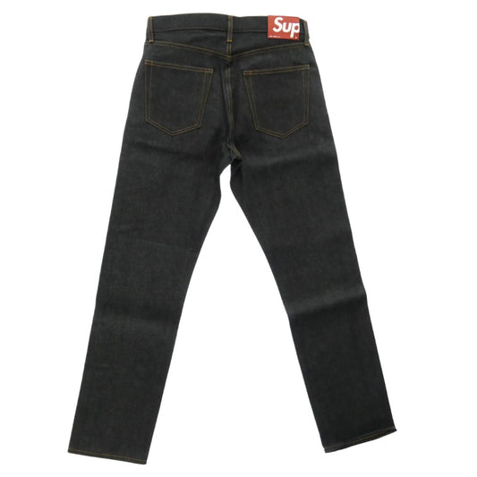 Supreme シュプリーム Rigid Slim Jean Indigo ボタンフライ リジッド スリム インディゴ ジーンズ デニムパンツ ダークネイビー系 30【極上美品】【中古】