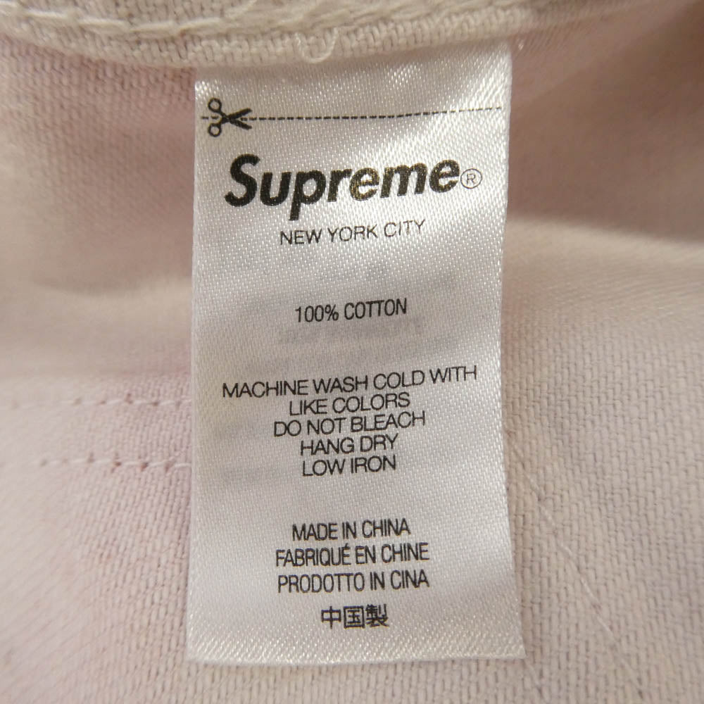 Supreme シュプリーム 21AW x Christopher Wool クリストファー ウール デニム ワーク ジップアップ ジャケット ブルゾン オレンジ系 M【極上美品】【中古】