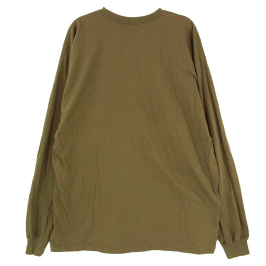 NEIGHBORHOOD ネイバーフッド SPECIMEN RESEARCH LABORATORY SRL ロゴ プリント 長袖 Tシャツ カットソー カーキ系 XL【中古】