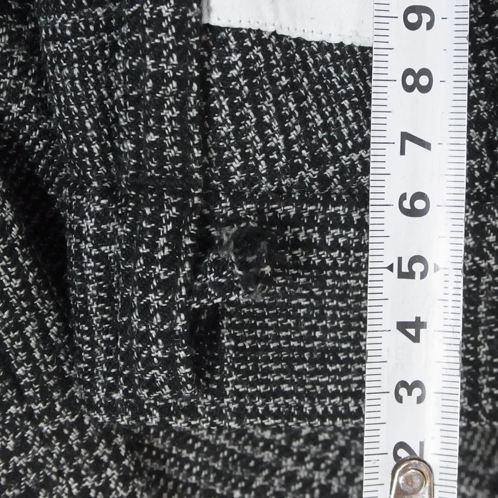 WTAPS ダブルタップス 20AW 202TQDT-PTM06 TUCK TROUSERS WOOL TWEED TEXTILE タック トラウザーズ ウール ツイード パンツ ブラック系 1【中古】
