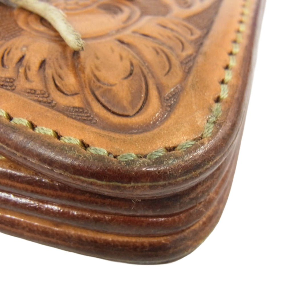 SAAD サード CARVING LEATHER WALLET カービング ウォレット 財布 ブラウン系【中古】