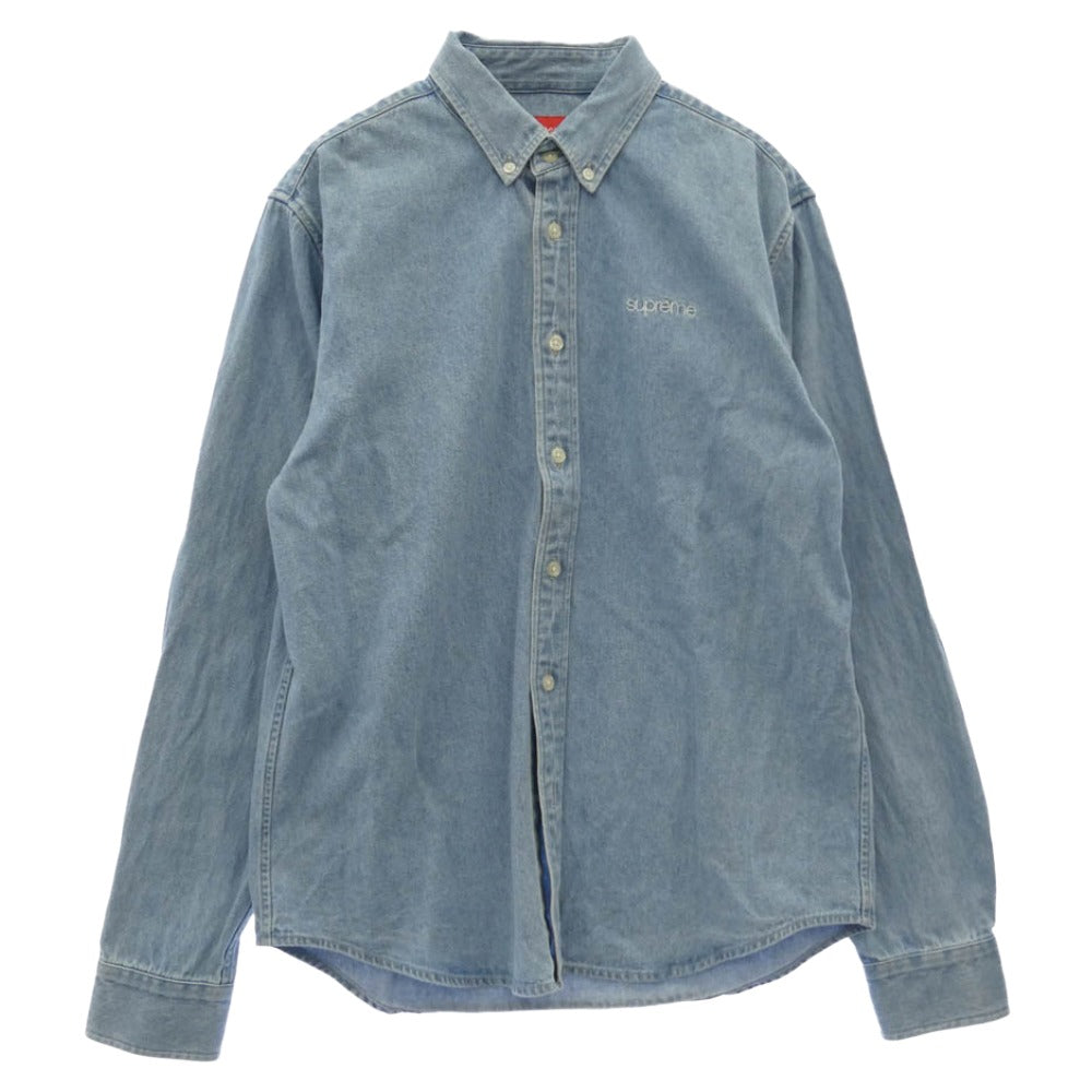 新品未使用 希少20aw supreme Denim Shirt Supreme シュプリーム 20AW Classic Logo Denim Shirt クラシックロゴ