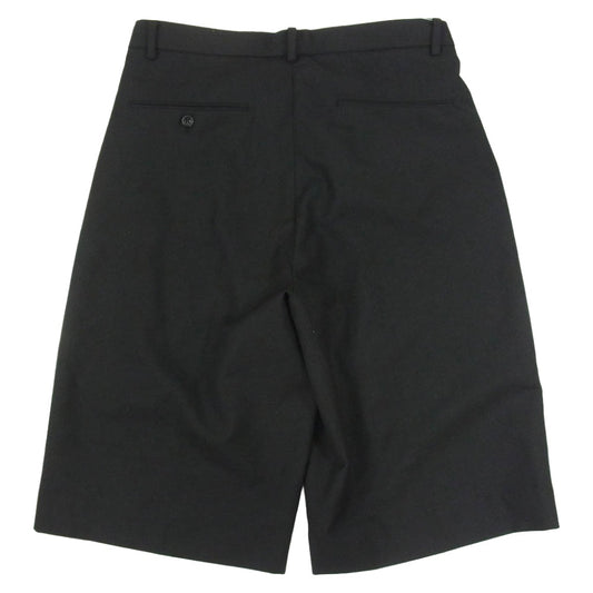 BEAMS ビームス 11-25-1196-803 Slacks Wide Shorts スラックス ワイド ショーツ ポリエステルウール ショートパンツ ブラック系 L【中古】