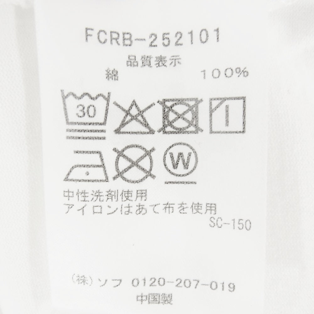 F.C.R.B. エフシーアールビー 25AW FCRB-252101 SCRIPT TEE スクリプト ロゴ プリント Tシャツ 半袖カットソー ホワイト系 L【美品】【中古】