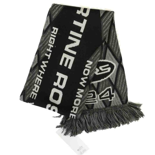 Supreme シュプリーム MARTIN ROSE マーティンローズ 24AW Scarf ロゴデザイン フリンジ マフラー スカーフ ブラック系 グレー系 140×20cm【極上美品】【中古】