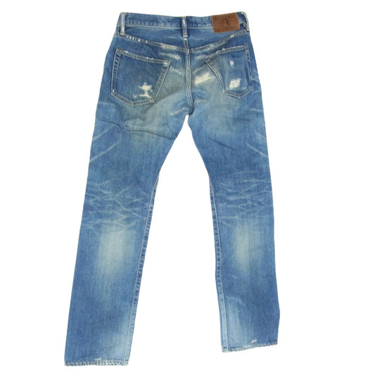 HYSTERIC GLAMOUR ヒステリックグラマー 0222AP05 VSR加工 スタッズ ストレート デニム パンツ インディゴブルー系 30【中古】