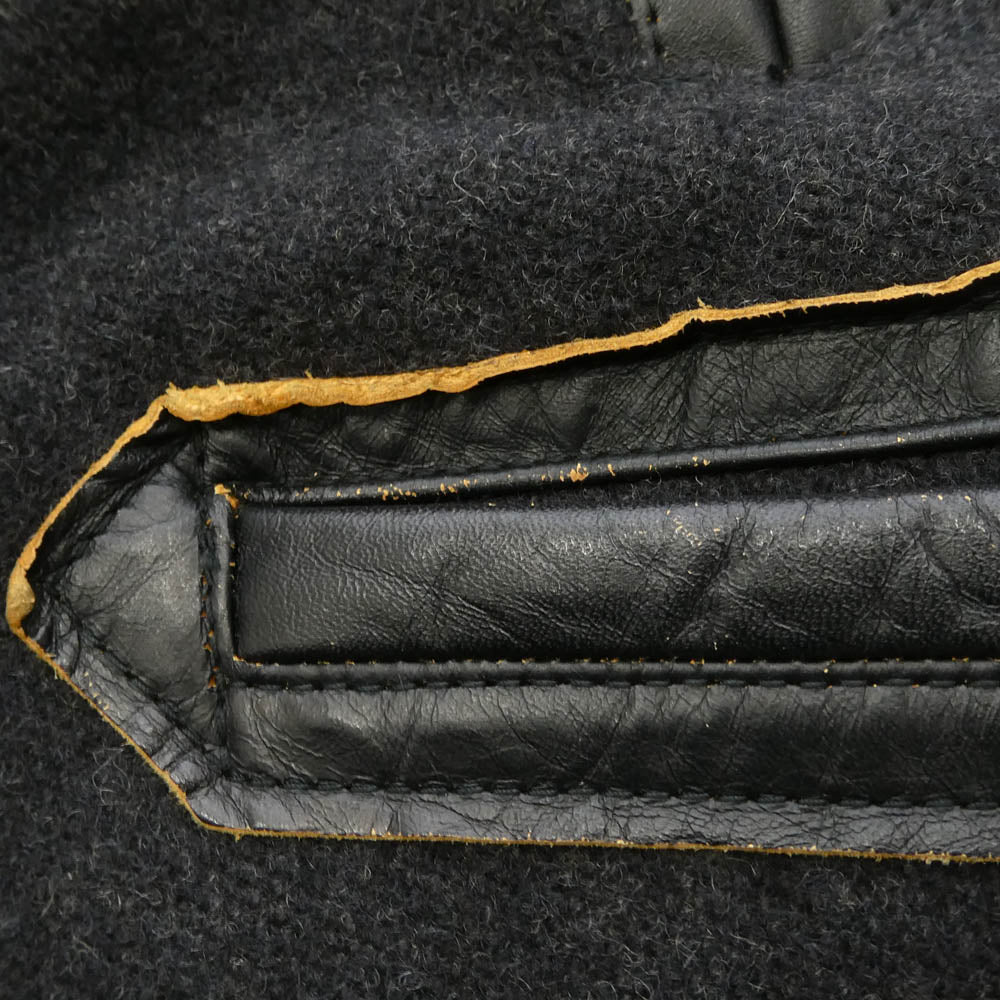 TENDERLOIN テンダーロイン T-RAIL ROADER SPECIAL HEATHER レザー切替 レイルローダー スペシャル Pコート チャコール系 M【中古】