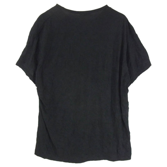 Yohji Yamamoto POUR HOMME ヨウジヤマモトプールオム 20SS HN-T87-889 天竺シワ加工 半袖カットソー Tシャツ ブラック系 3【中古】