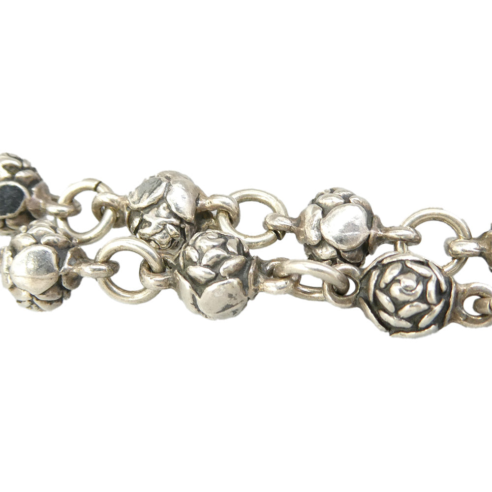 ROYAL ORDER ロイヤルオーダー ROSE BEAD ローズ ビーズ ブレスレット シルバー系【中古】