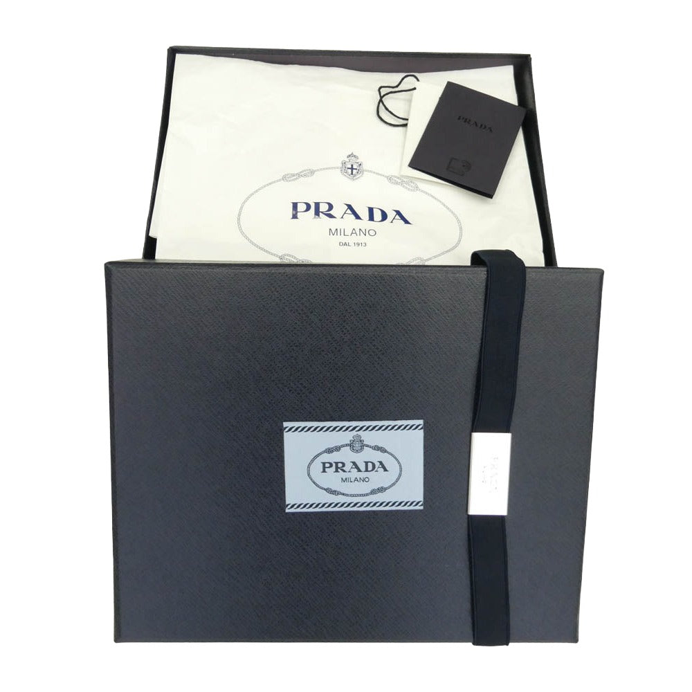PRADA プラダ ujn861 三角ロゴプレート トライアングルロゴ オーバーサイズ クルーネック 半袖 Tシャツ カットソー グリーン系 XL【美品】【中古】