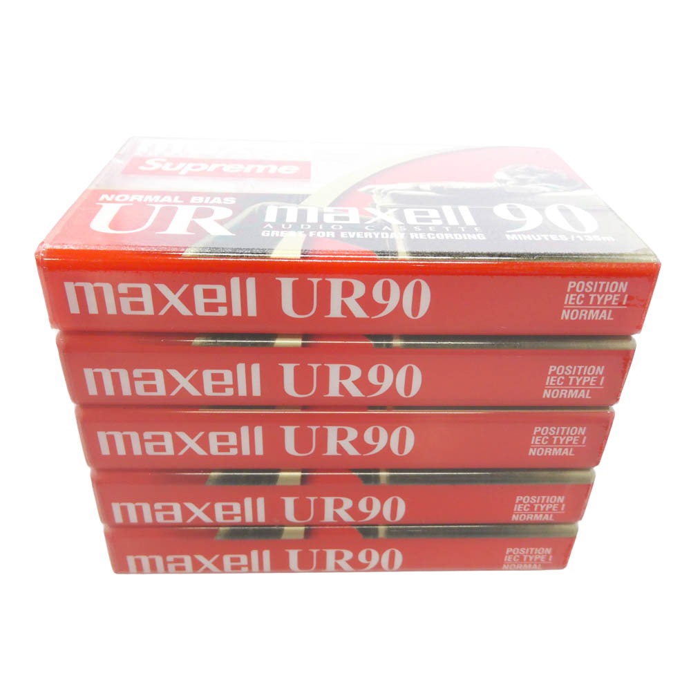 Supreme シュプリーム 23AW Maxell Cassette Tapes (5 Pack) マクセルカセットテープ 5パック レッド系 クリア系 2×45min【極上美品】【中古】