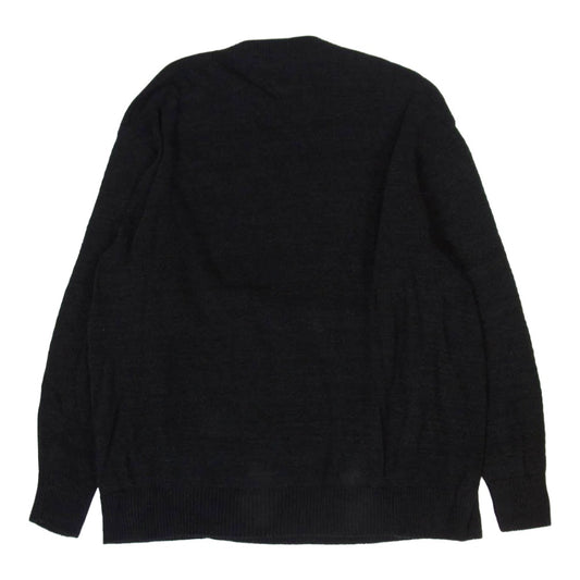 COMOLI コモリ 26SS D01-06007 8G コットン クルーネック ニット ブラック系 3【中古】
