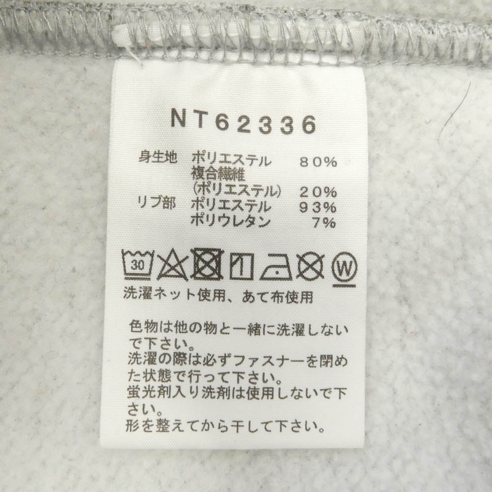 THE NORTH FACE ノースフェイス NT62336 Bomber Sweat 刺繍ロゴ ボンバー スウェット ジャケット グレー系 M【中古】