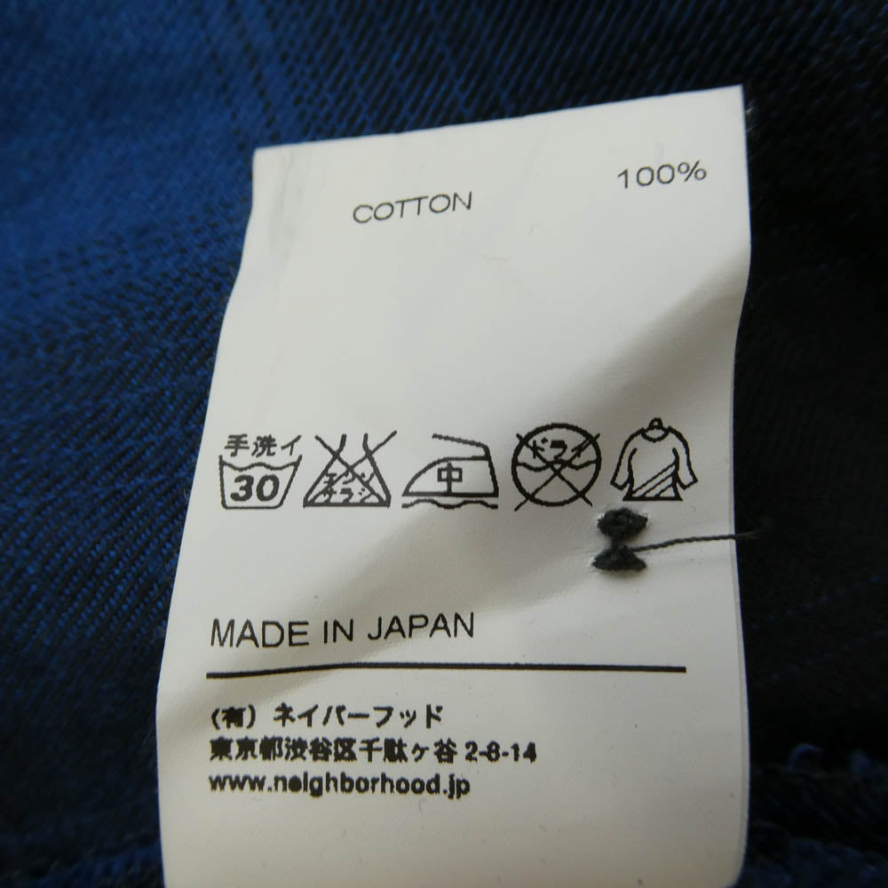 NEIGHBORHOOD ネイバーフッド 16SS 161ARNH-SHM04 B&C/C-SHIRT.LS オンブレ チェック 長袖 ネルシャツ ブルー系 ブラック系 M【中古】