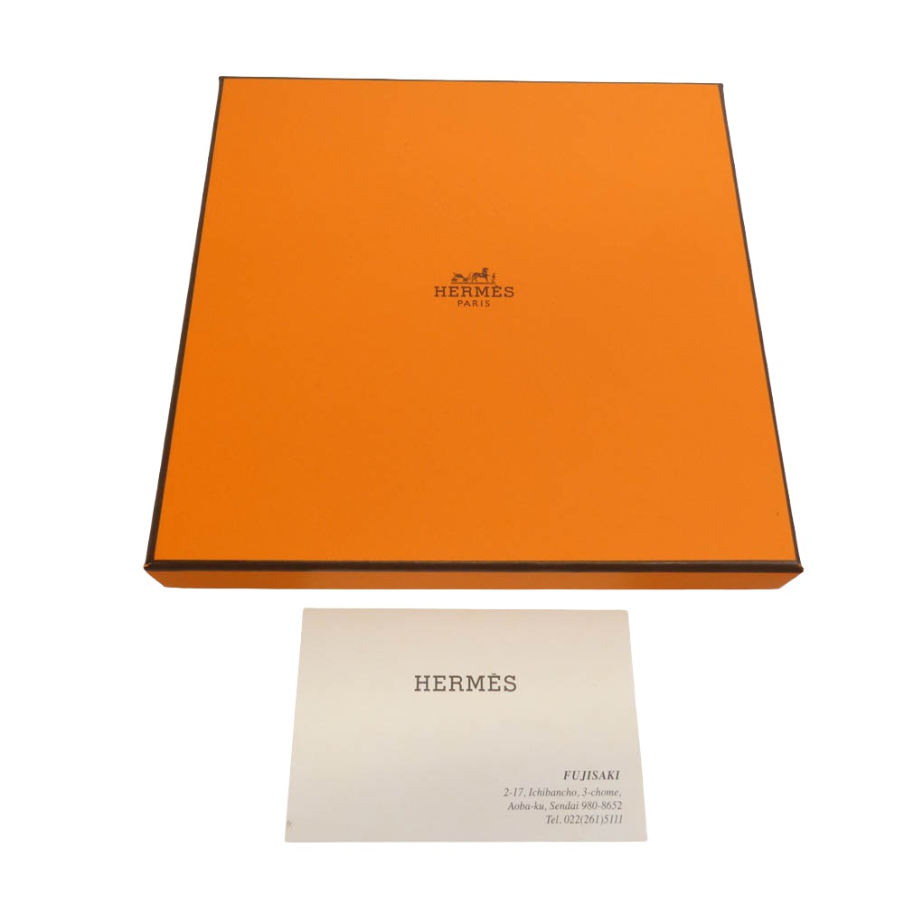 HERMES エルメス 102192M03 AVALON アヴァロン ロゴ ハンドタオル フェイスタオル ホワイト系 ライトブルー系 34×34cm【中古】