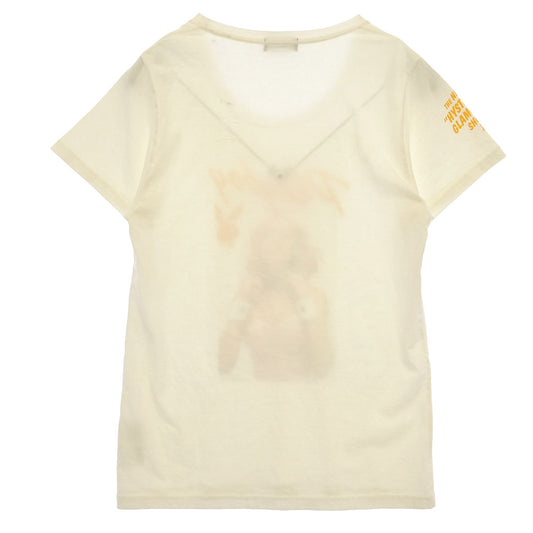 HYSTERIC GLAMOUR ヒステリックグラマー 11181CT03 × PLAY BOY プレイボーイ ロゴプリント Tシャツ 半袖カットソー オフホワイト系 FREE【中古】