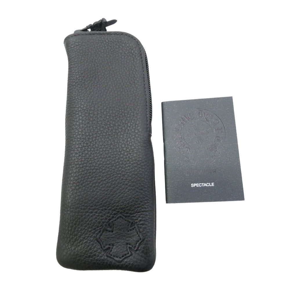 CHROME HEARTS クロムハーツ(原本無) 49□22-150 BONE PRONE IV 18KGP CHプラス テンプル メタル 眼鏡 アイウェア ゴールド フレーム:ブラウン系、ゴールド系 レンズ:クリア系 49□22-150【極上美品】【中古】