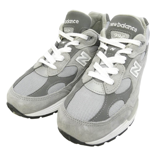 NEW BALANCE ニューバランス U992GY MADE in USA 992 Gray グレー スエード メッシュ スニーカー グレー系 26cm【中古】
