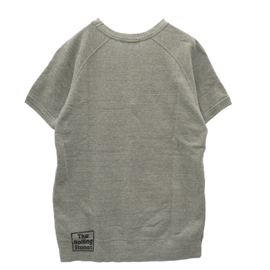 HYSTERIC GLAMOUR ヒステリックグラマー 0221CS04 × ROLLING STONES ローリング ストーンズ プリント スウェット 半袖 グレー系 L【中古】