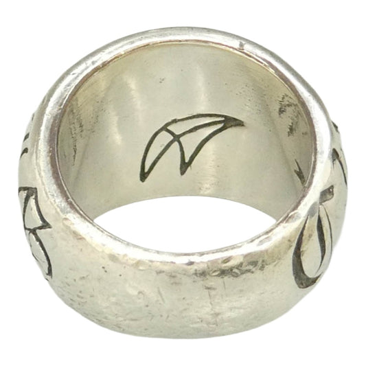 CRAZY PIG クレイジーピッグ GOTHIC HEAVY D RING ゴシック ヘヴィー ヘビー D リング シルバー系 18号【中古】