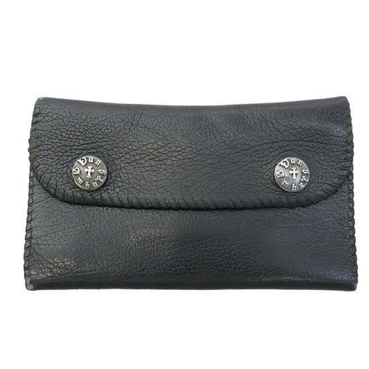 ヴァンアンバーグレザーズ CROSS INLAYED COWHIDE WALLET クロス インレイ カウハイド レザー ウォレット 財布 ブラック系【中古】