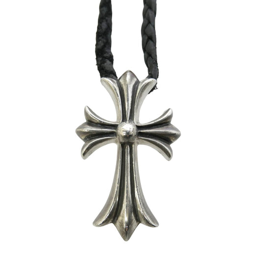 CHROME HEARTS クロムハーツ(原本無) CH CRS SML BC スモール CHクロス ボロチップ レザーブレード ネックレス ブラック系 シルバー系【中古】