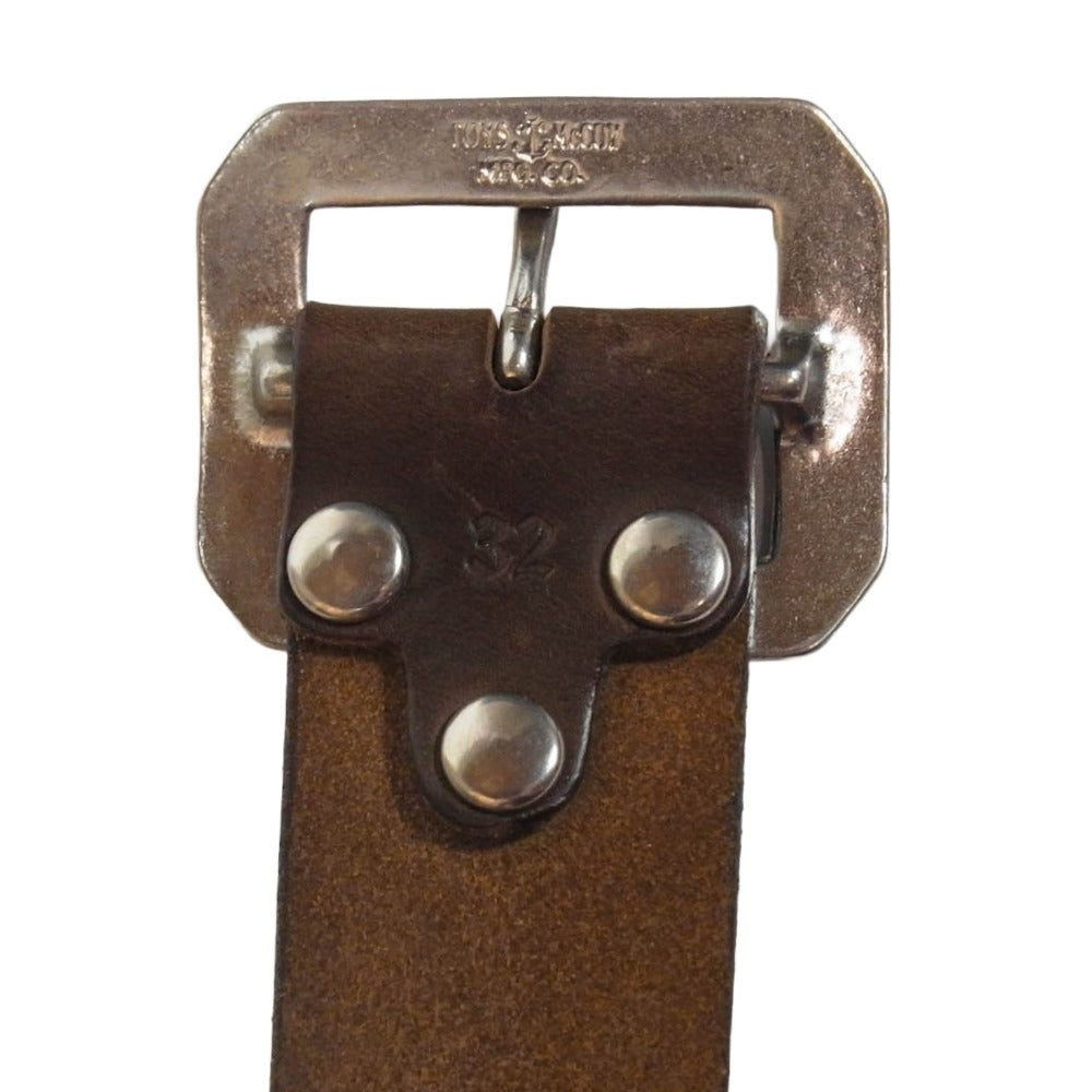 TOY'S McCOY トイズマッコイ Leather Belt レザー ギャリソン ベルト ブラウン系 32【中古】