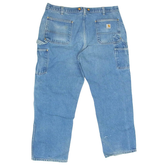 Carhartt カーハート メキシコ製 ダブルニー デニム ペインター パンツ インディゴブルー系 40【中古】